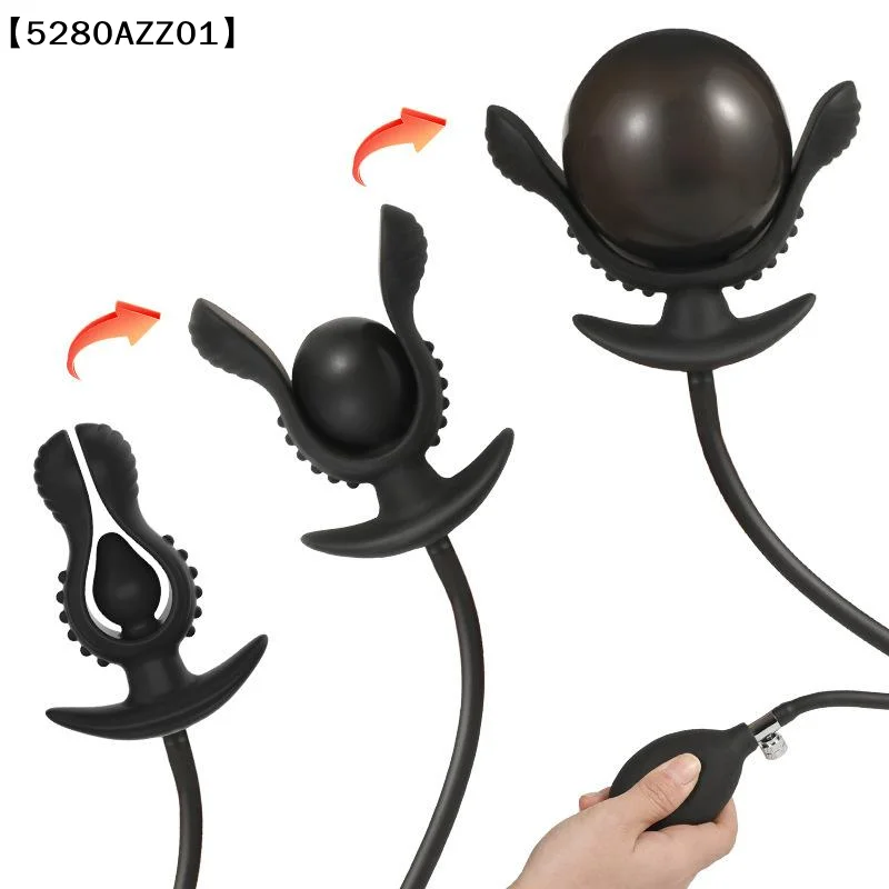 Inflatable Butt Plug Flower Shape Butt Plug Anus Dilator Expander Massager Anal Dildo For Unisex Gay Sex Toy 〔HMA58〕