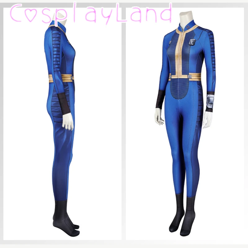 Halloween Lucy MacLean Cosplay Costume Adult Women Bodysuit Suits Carnival Cosplay Costume Blue Jumpsuit Comic Con Cos Roleplay