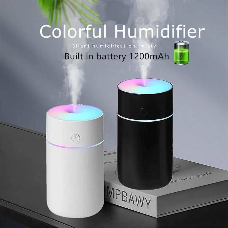 

230ml Wireless Air Humidifier Diffuser Portable Ultrasonic Home 1200mAh Battery Rechargeable humidificador Mist Maker