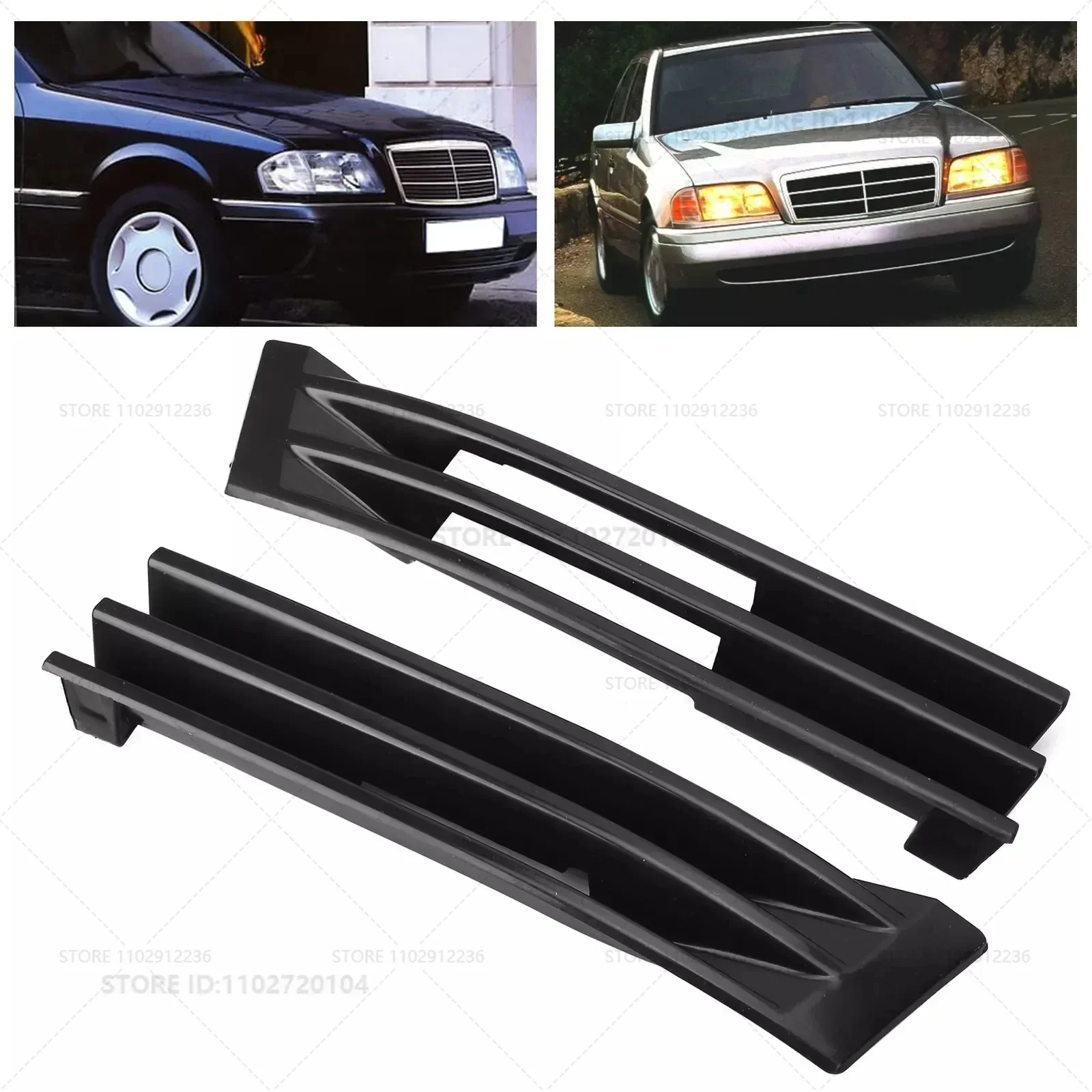 For 1994-1997 Mercedes-Benz C220 C230 C280 (W202) Front Bumper Tow Hook Eye Ventilation Grill 2028800105 2028800405