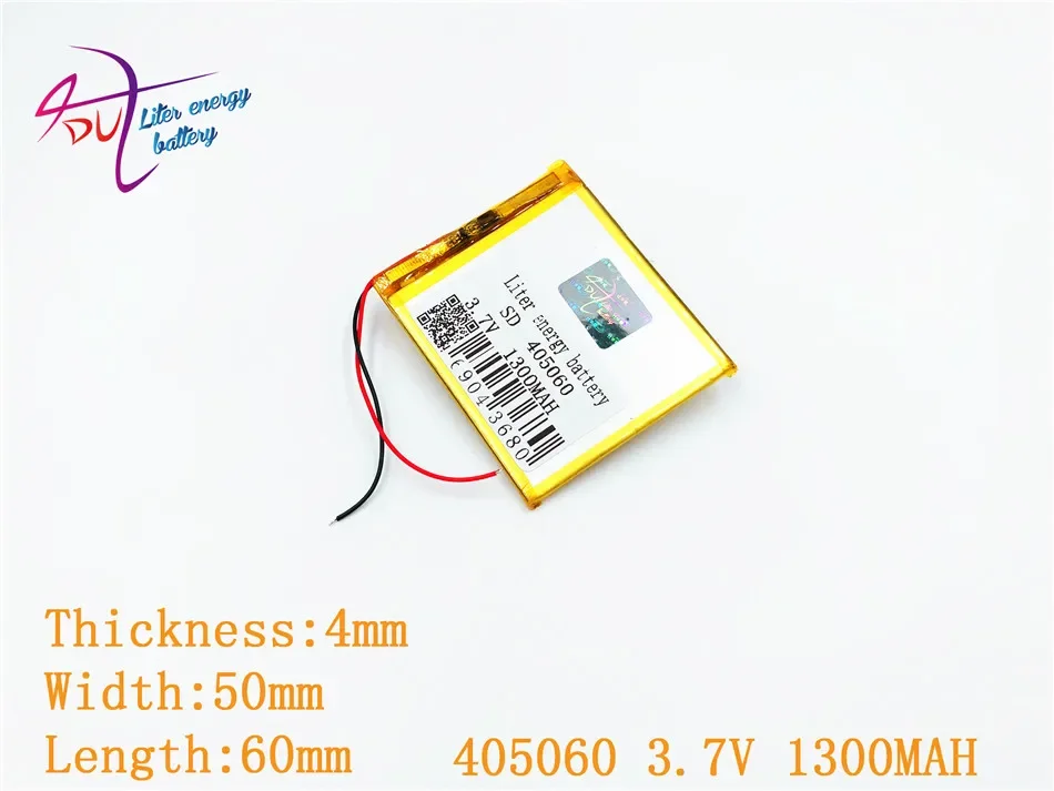 LÍT năng lượng pin SD 405060 Pin Sạc 3.7 V Pin Lithium Polymer 1300 MAH LiPo Pin 405060 cho Thiết Bị ĐỊNH VỊ GPS