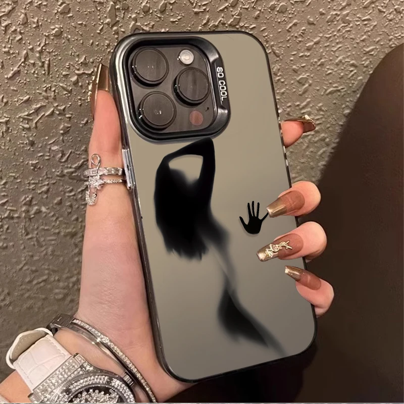 Sexy Phantom Style Phone Case for iPhone 16 15 14 13 12 11 Pro Max XS X XR 8 7 Plus SE 2020 Plating Matte Shockproof Back Cover