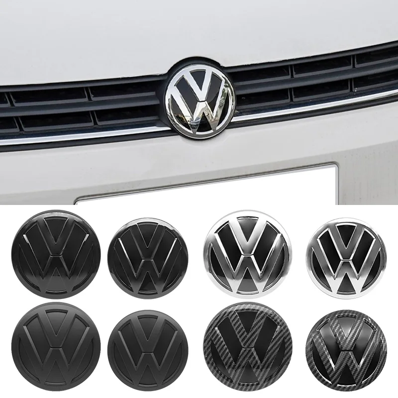 

Hub Caps 2Pc VW Car Logo Emblem Hood Front And Rear Tail Mark Rear Badge For Volkswagen Polo 6 6C 2014 2015 2016 2017 2018 Auto