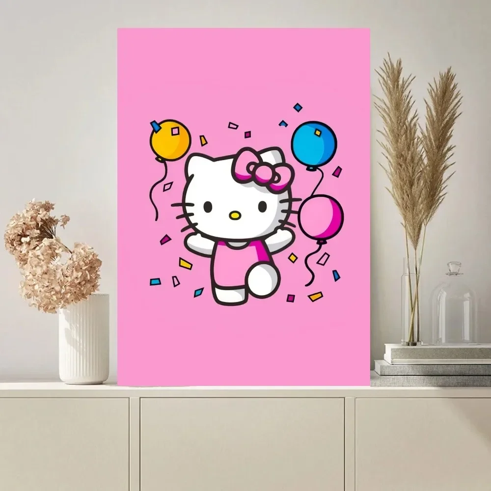 Affiche de Dessin Animé Cute K-Kitty Blanc-H-Hello, Customisation sur le Mur, Image pour Salon, Peinture Intérieure, Décoration de Salle