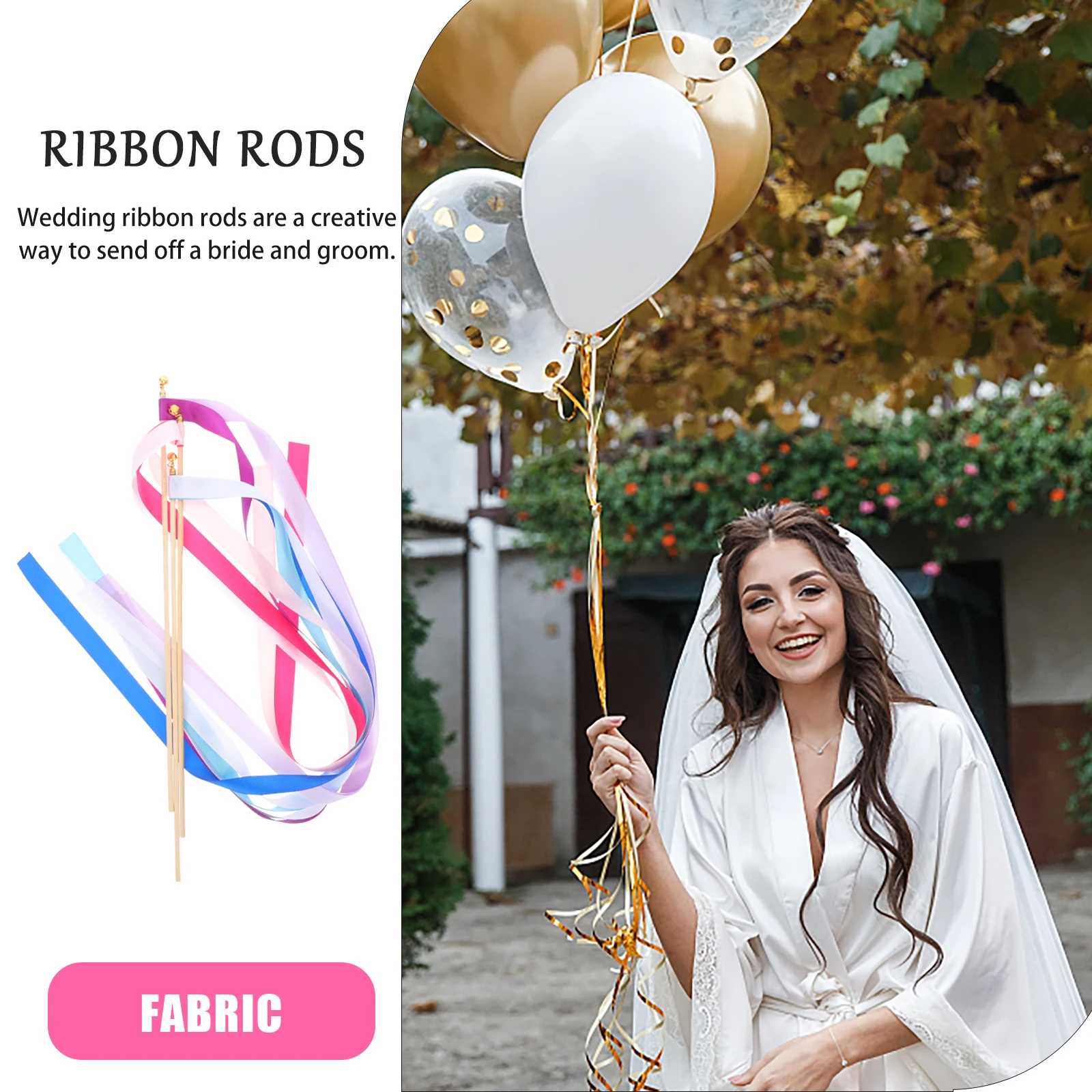 

30pcs Fairy Wands Ribbon Sticks Bells Wedding Favors Child Party Supplies Bright Colors Festive Atmosphere Ideal Gifts