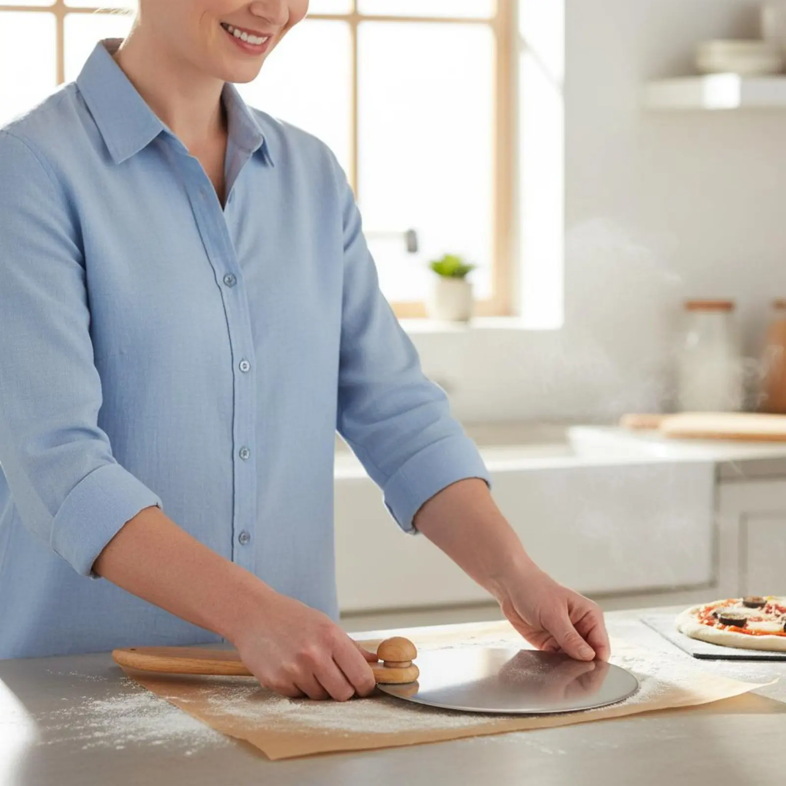 

2 Pieces Folding Pizza Paddle Easy to Carry Wood Handle Pizza Peel Cake Lifter Multi-Use Baking Tool Non-Slip Grip