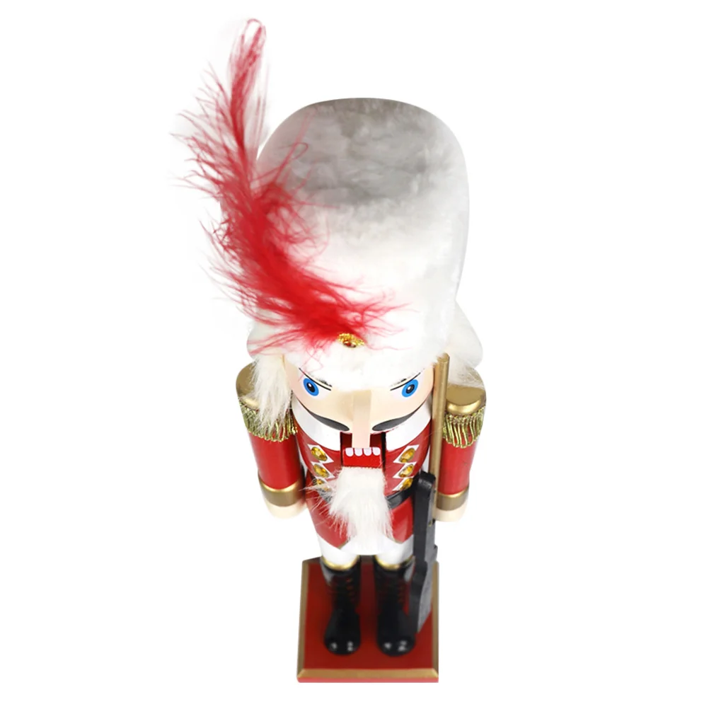 

Wood Nutcracker Christmas Decoration Cute Wooden Soldier Desk Decor Xmas Table Ornament Holiday Festive Gift Xmas Table Ornament