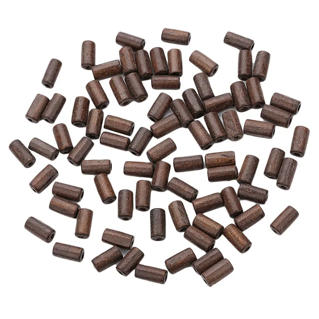 300 قطعة الحرف الخشبية الخرز صنع المجوهرات الخرز الخشب الحلي ديكور #2