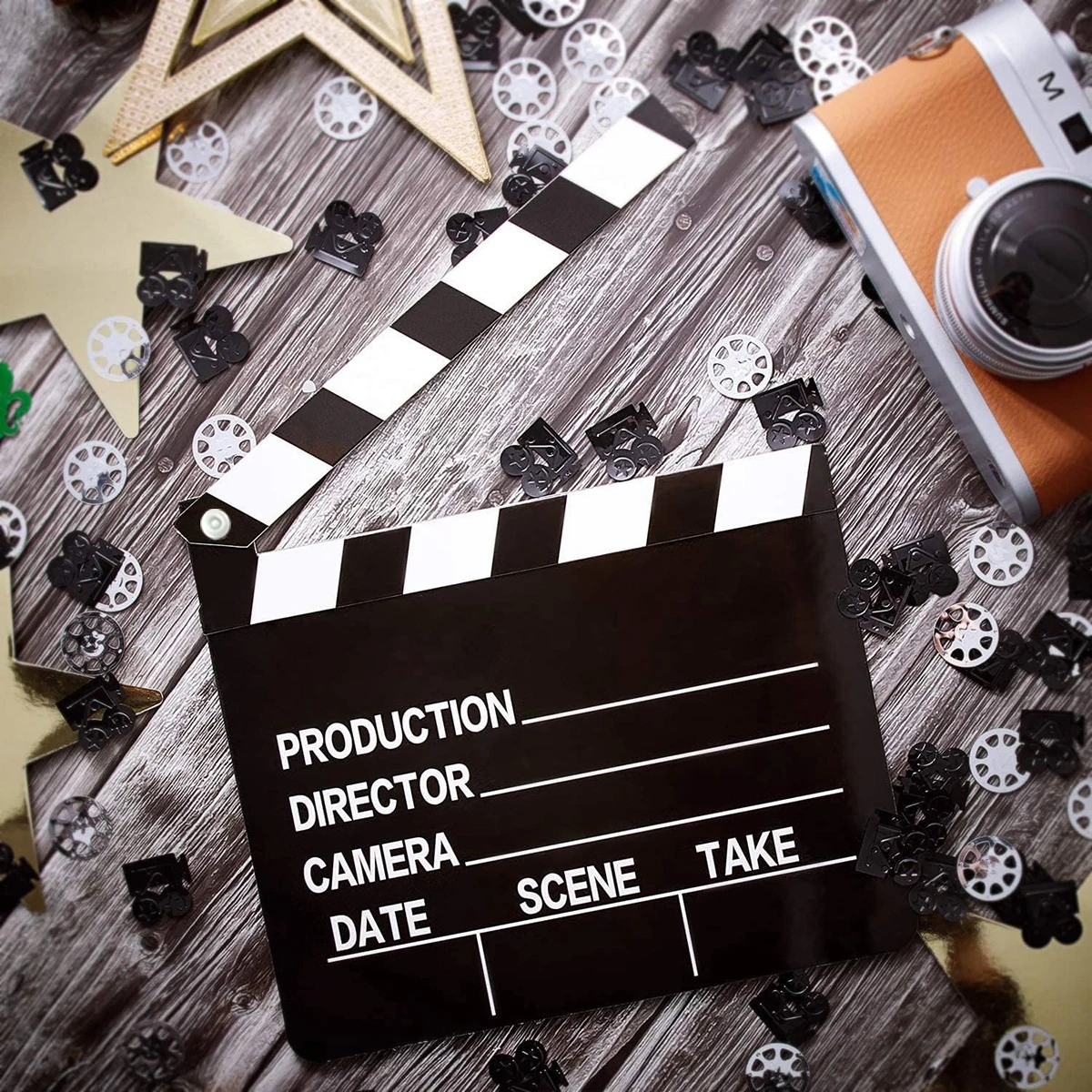20 X 18cm Director Video Scene Clapperboard Paper TV Movie Cinema Clapboard Photography Prop for Vlog Hanging Decoration