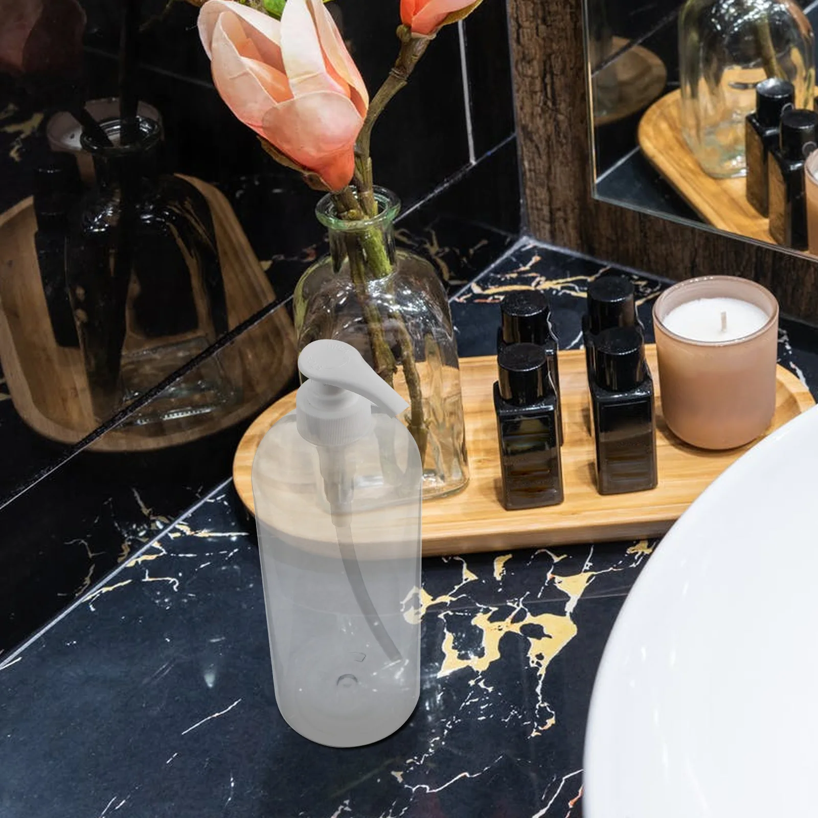 

3pcs Press-Type Bottle Premium Pump Shampoo Bottle For Bathroom Kitchen Shower Gel Lotion Dispenser Refillable Liquid Soap