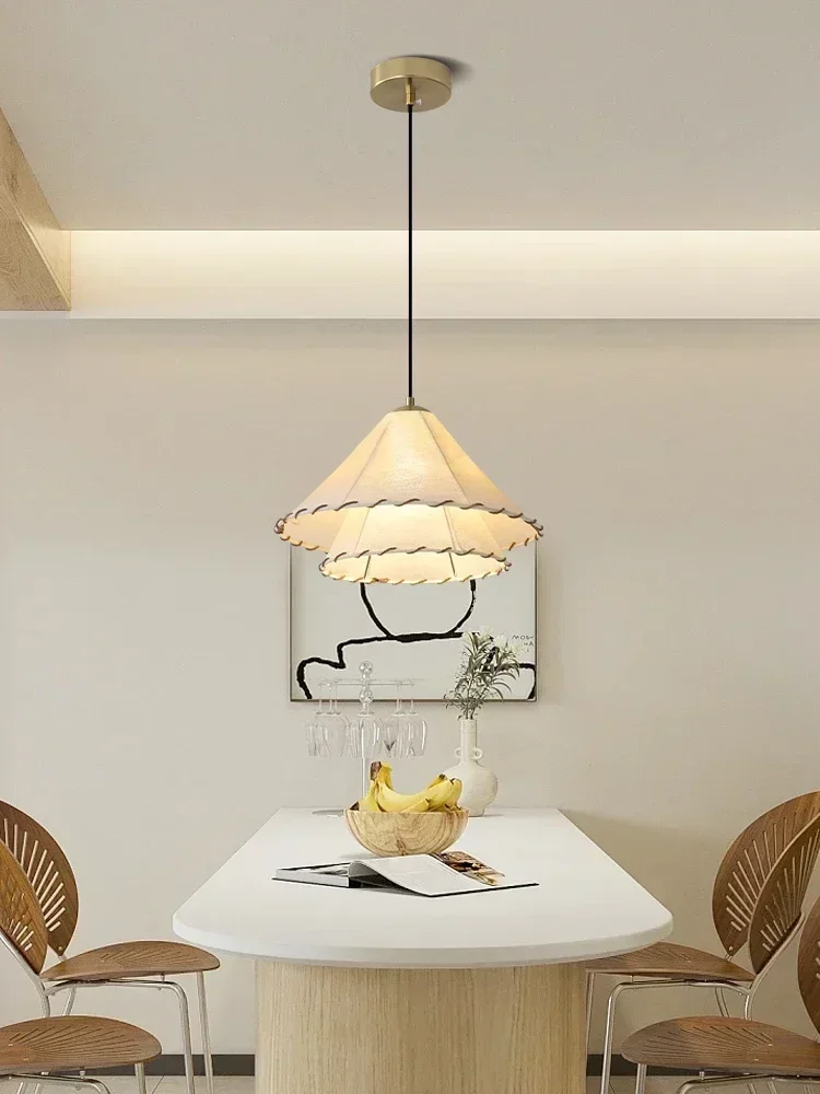 Japanese Restaurant Chandelier Retro Quiet Style Personality Creative Lotus Leaf Dip Led Simple Fabric Tea Room B & B Lamps