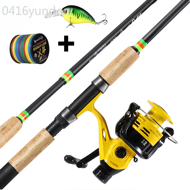 

Spinning Fishing Combo 3.0m 6 Section L M H Power Travel Rod and 5.5:1/5.2:1 Gear Ratio Fishing Reel Fishing Kit