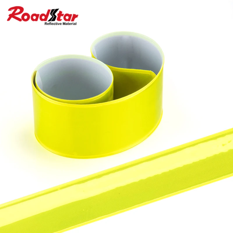 Roadstar 2PCS Armband Reflective Wristband Slap Band Bracelets Slap Wrap for Running Bicycle Riding Safety Visibility 30cmX3cm