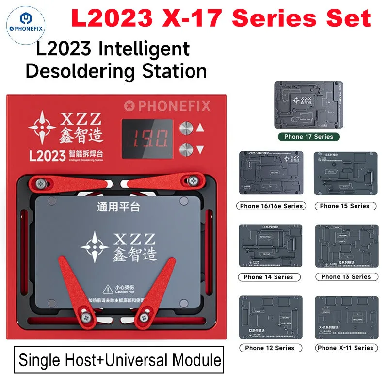 XZZ L2023 Intelligent Preheating Desoldering Station for iPhone X - 17 Pro Max Android CPU IC Camera BGA Stencil Repair Tools