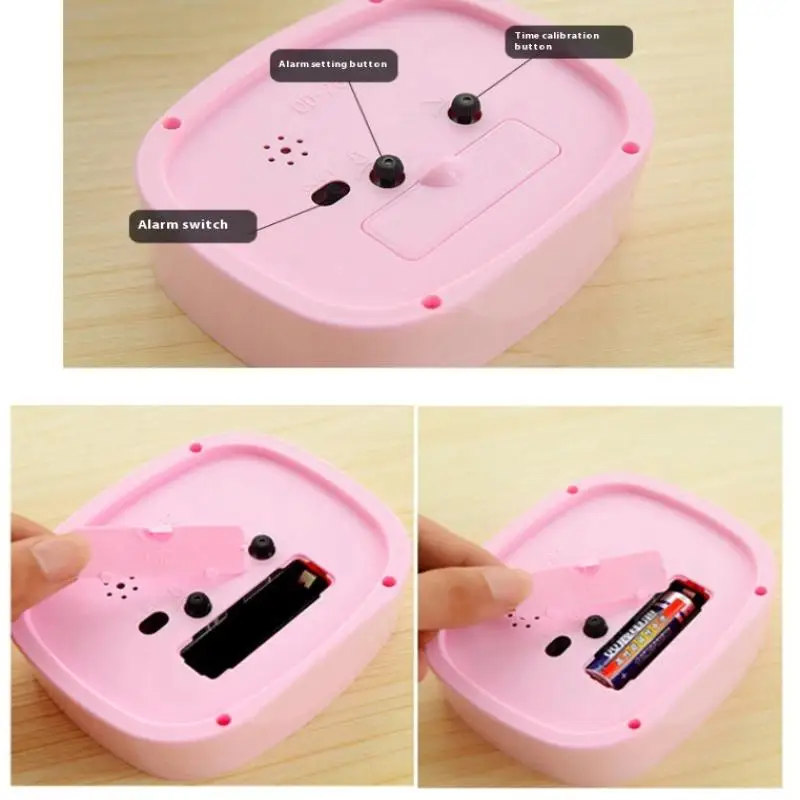 Hot Sale Desktop Creative Personality Student Clock Bedside Silent Quartz Clock Desktop Ornaments Alarm Clock Electronic Clock
