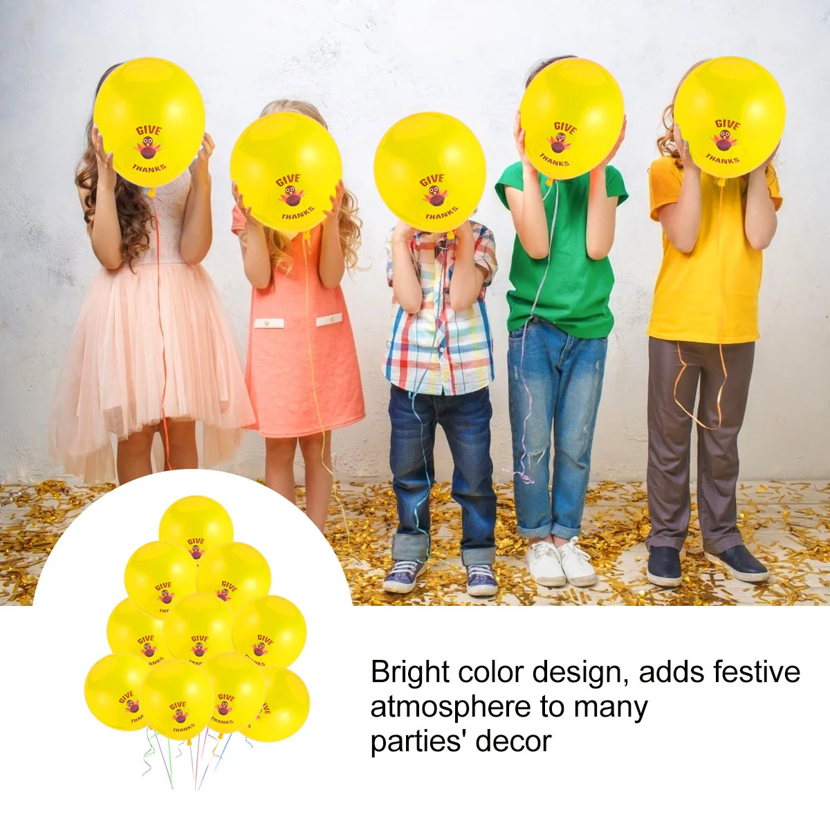 

1Set Thanksgiving Turkey Balloons Creative Latex Party Decoration for Home Kitchen Fireplace Staircase Balloon for Thanksgiving