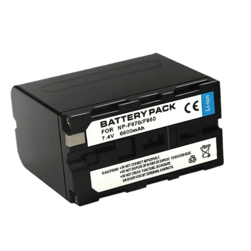 6600 mAh Ersatzakku für Sony NP-F960 NP-F970 Li-Ionen-Kamerakku mit hoher Kapazität für Sony Camcorder