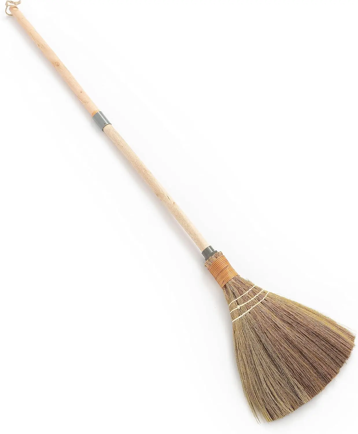 

BMart Home Vietnamese Broom, Long Handle Indoor & Outdoor Floor Sweeper, Sturdy Wooden Handle for