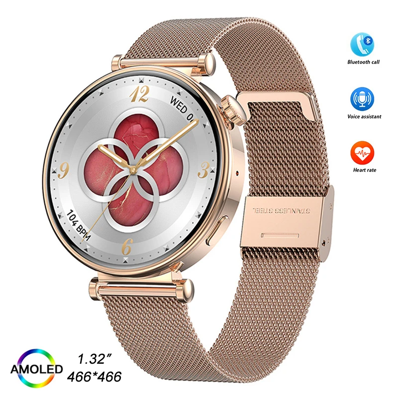 

1.32" AMOLED Ladies Smart Watch Women HK41 Smartwatch Digital Wrist Watches Fitness Bracelet Electronic Women's Wristwatch Clock