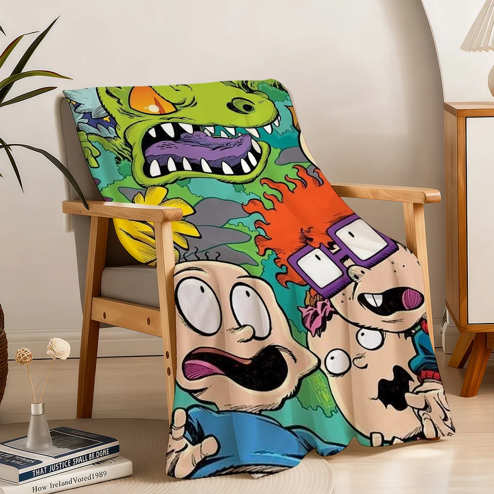 R-RugratS-ES Cartoon TV Blanket Throw Super Cosy Plush Living Room Sofa Couch Childish Birthday Gifts