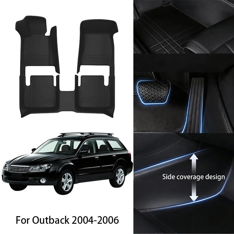 

Комплект автомобильных ковриков из искусственной кожи на заказ для Subaru Outback 2004, 2009, 2013, 2018, 2024 годов выпуска, люкс, полный комплект, аксессуары для интерьера авто