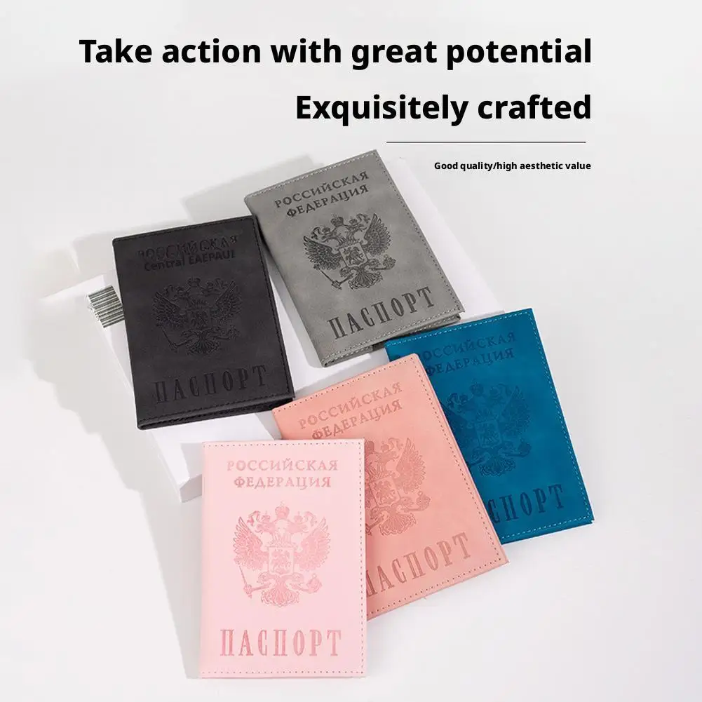 

Personalised Travel Passport Cover Russia Blocking Engraved Covers for Passport Gift for Him