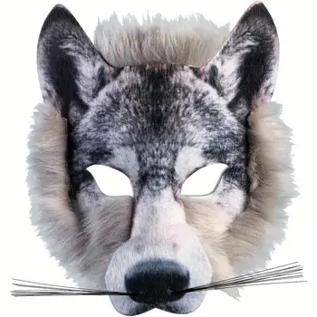 Jednodílná zvířecí vlčí maska pro každého, univerzální na halloweenskou párty a setkání 12 nejlepší prodej SK Vision - №6