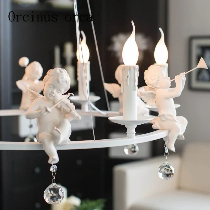 Nordic modern  Angel chandeliers American Iron lamps creative living rooms restaurants children's rooms bedroom lights