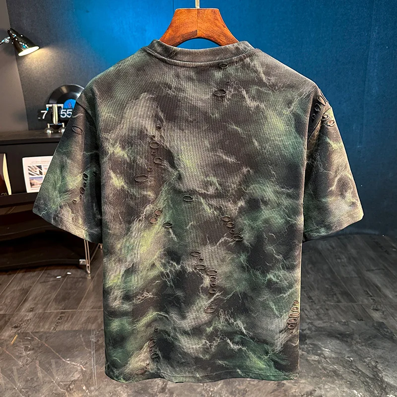 

Short sleeved T-shirt men's 2025 summer loose casual Korean version ins half sleeved top niche outfit
