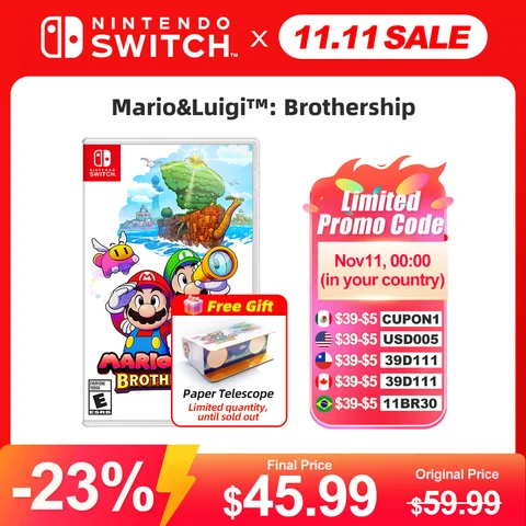 Mario & Luigi: Brothership Nintendo Switch Game Deals 100% Official Physical Game Card Support 1 Player for Nintendo Switch OLED