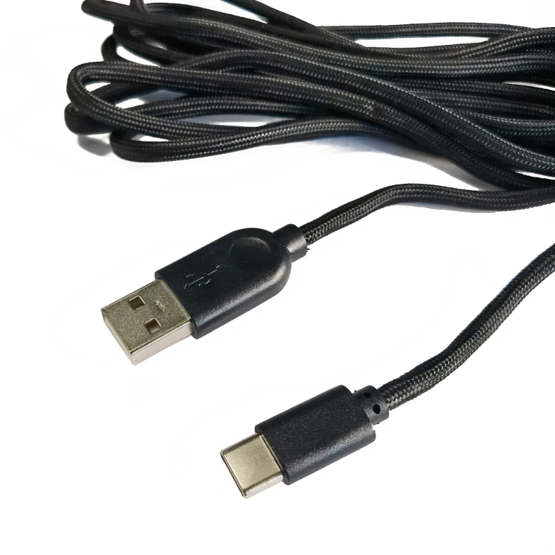 Cable ratón tipo C 1,8-2M, Cable nailon para ratón juegos para ratón Ninjutso