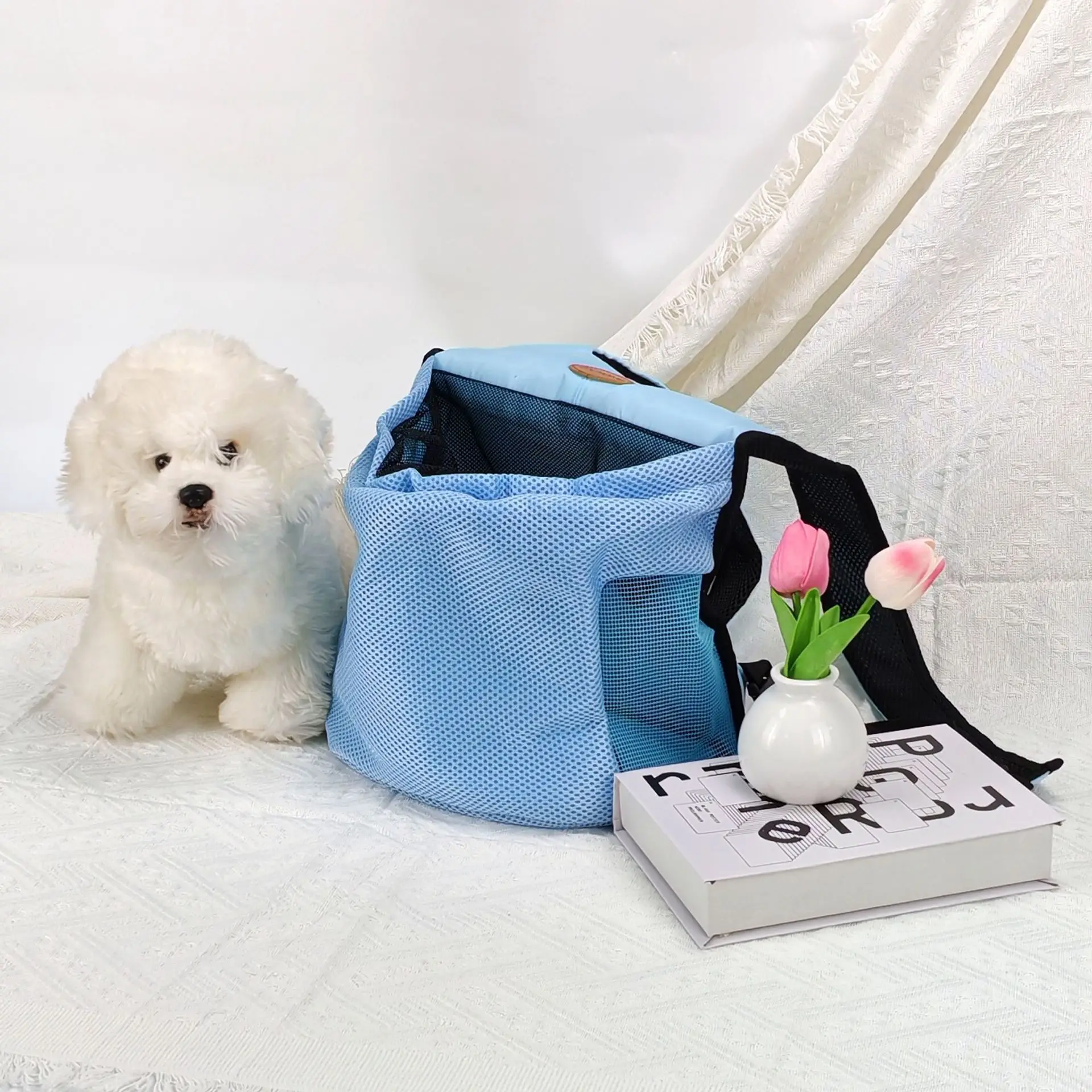 Bolsa de transporte ajustable transpirable para perros y gatos - imagen 3