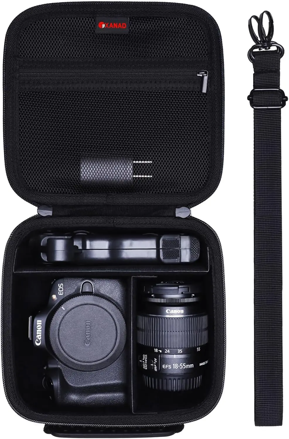 Étui rigide pour appareil photo XANAD compatible avec les appareils photo reflex numériques et hybrides Canon EOS Rebel T7/T100/R50/R50 V/RP/R8/R6 Mark II/ R7/R10