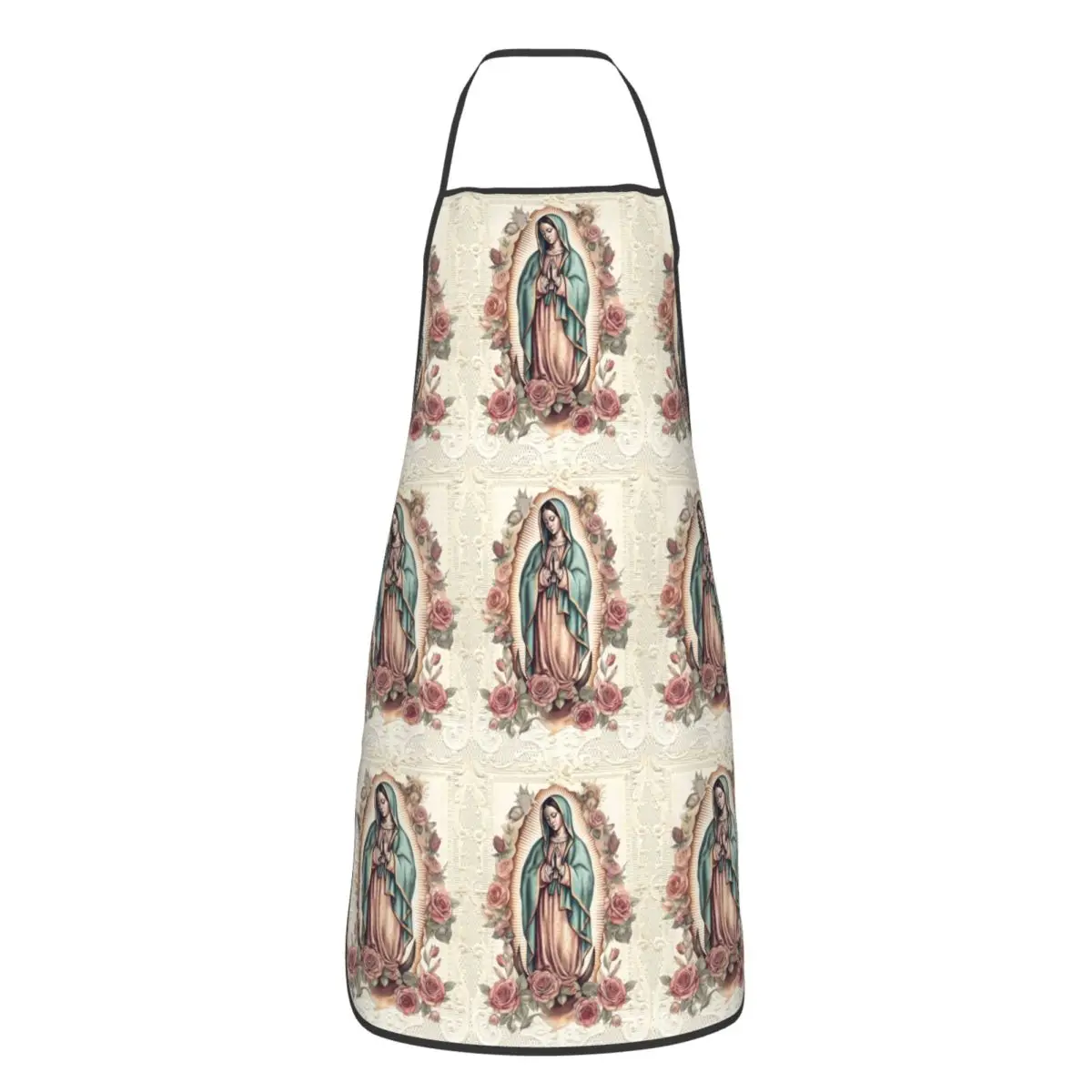 Virgin Mary Of Guadalupe Mexico Catholic Saint Apron Chef Cuisine Tablier Sleeveless Bib Kitchen Cleaning Pinafore for Women Men