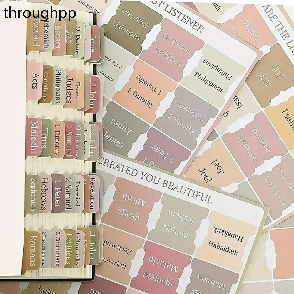 5 Sheet Bible Index Label Sticker Writable Removable Personalized Self-adhesive Bookmark Stickers Stationery