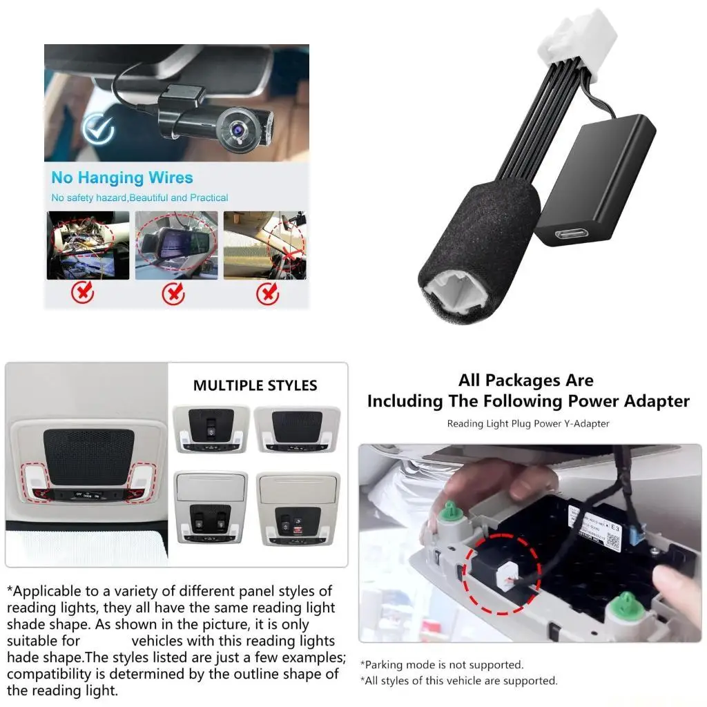 

E56B Быстрые настройки 8-контактный кабель питания для невидимой камеры и приборной панели автомобиля 15 см