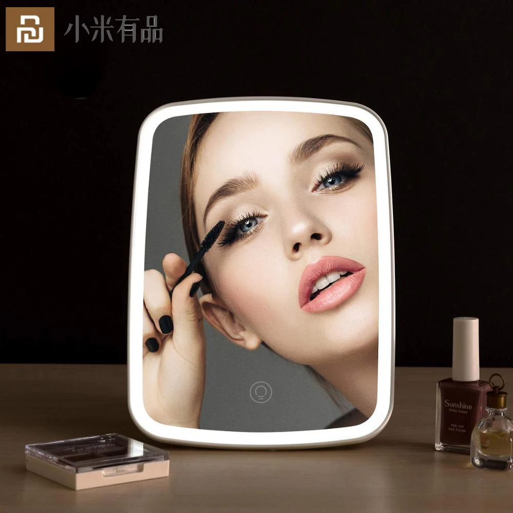 

Youpin Jordan Judy Led Makeup Mirror With Light Student Dormitory Desktop Carry Around Fold Magnifying Glass High Definition