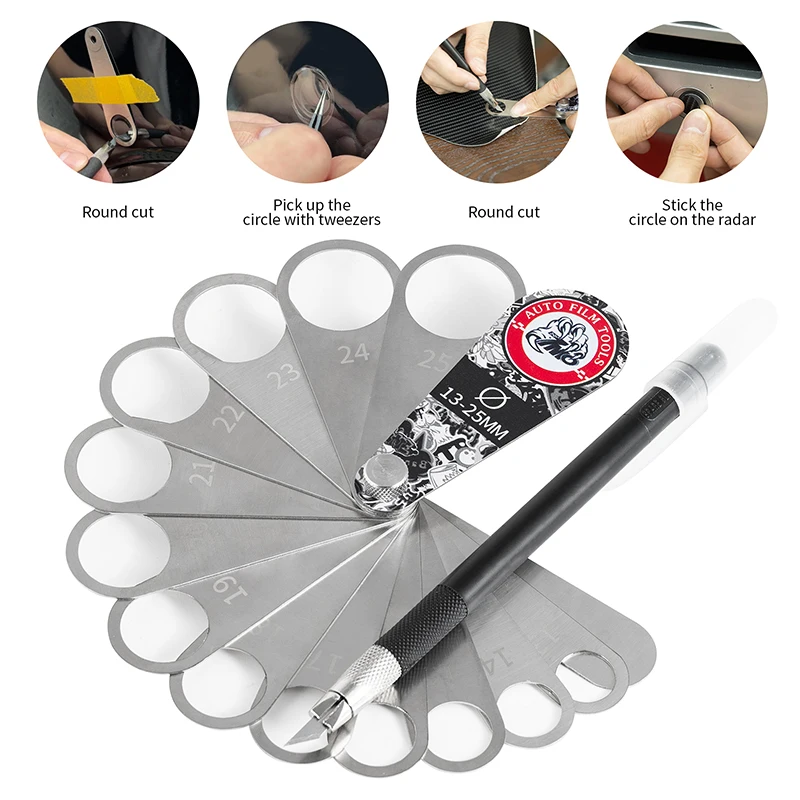

Vehicle Reversing Parking Sensor Hole Cutter Tool Kit Set Automotive Radar Hole Circular Aid Cutter kit Car Film Wrap Tool Set