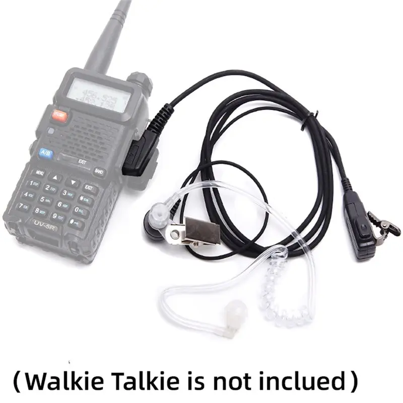 Y44A 10 PCS Walkie Talkie Mic Earpiece Headset For Baofeng 888S UV-5R, Acoustic Tube Covert Earphone