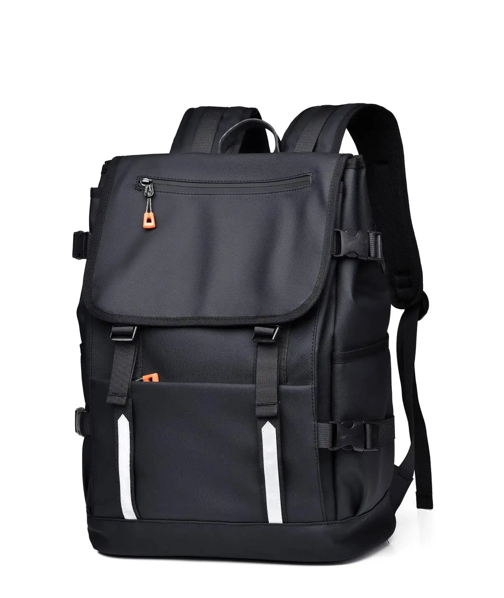 Waterproof Backpack Bag For Men Lightweight Nylon Backpacks With Reflective Mark Multi Pocket Travel Bag Adjustable Strap15.6