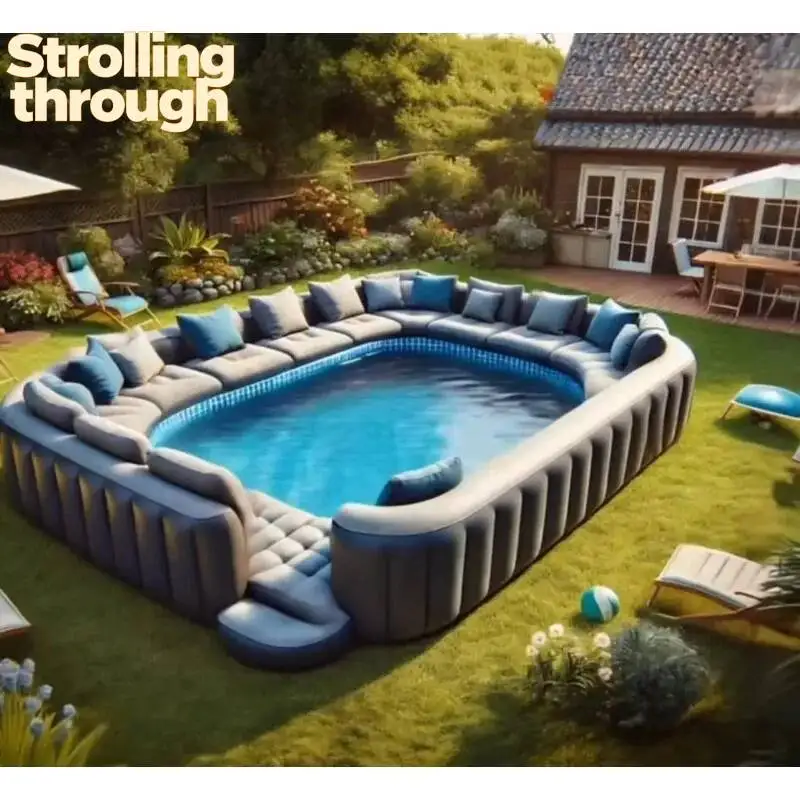 Commercial Customized Inflatable Sofa Pools Swimming With Portable Lounge for Party