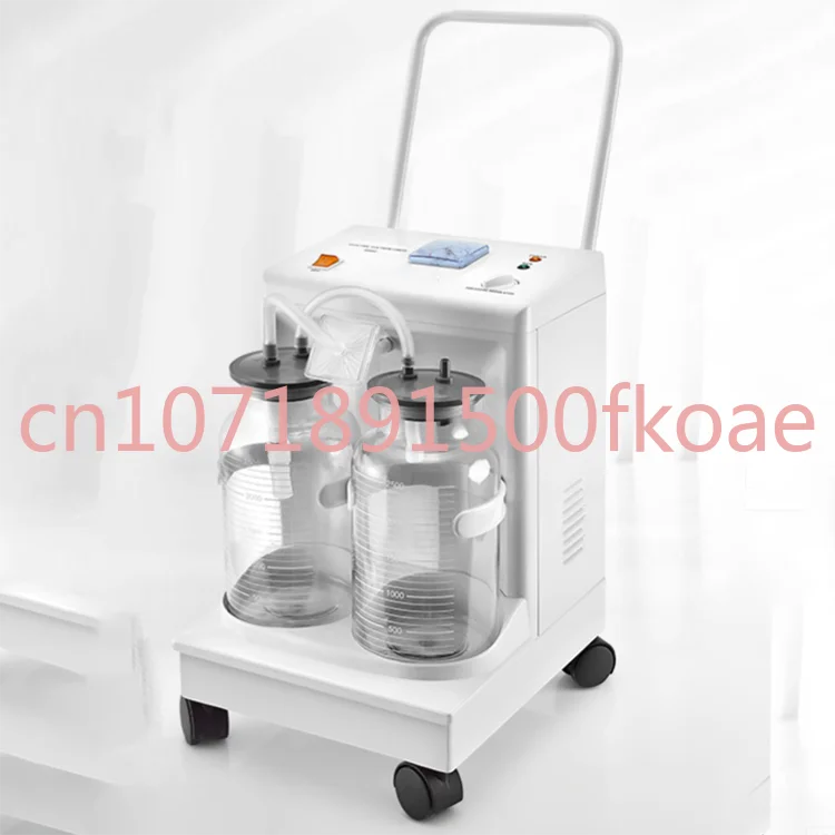 Double Bottles Suction Trolley Unit Machine Vaccum Suction Machine Hot Sell Medical Electric Suction Pump Apparatus Aspirator