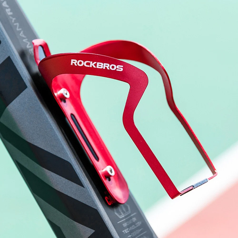 

ROCKBROS Bike Water Bottle Cage Holder Ultralight Aluminium Alloy Secure Hold Rack for Bicycle, MTB, Road/Mountain Bikes