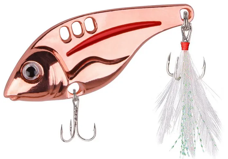 Winter VIB Vibrations Metal Spoon Fishing Lures 10g 15g 20g Artificial Hard Bait With Treble Hook Cicada Bass Pesca Tackle