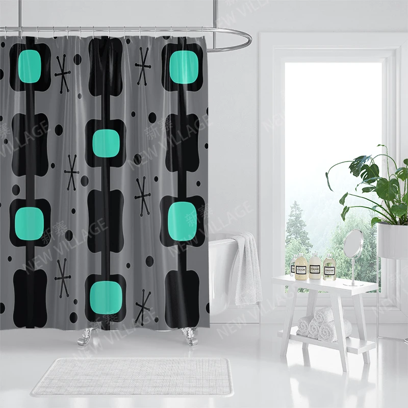 Waterproof fabric shower curtains Bathroom curtain accessories 180x200 Bath curtain for shower 240*248 nordic boho decoration