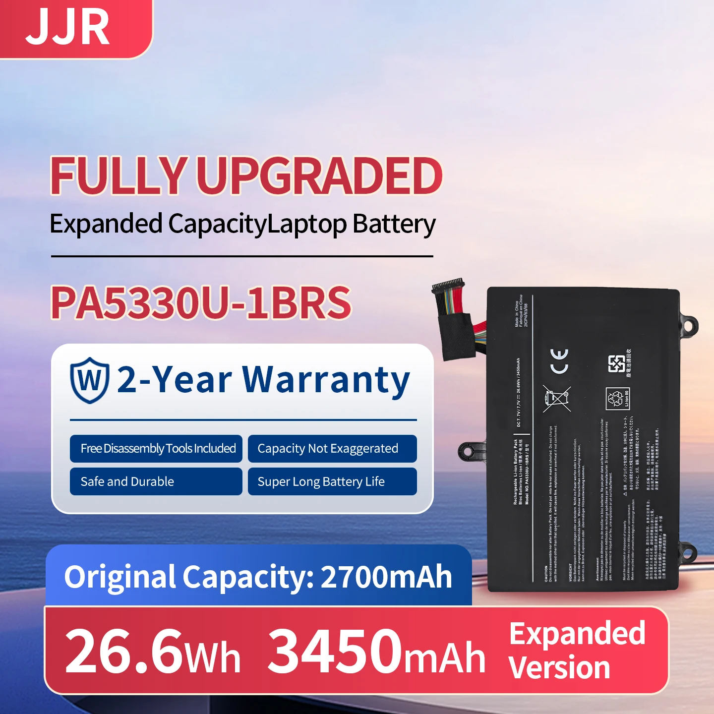 New PA5330U-1BRS 26.6Wh/3450mAh 7.7V Higher Capacity Replacement Laptop Battery for Dynabook G83 GZ83