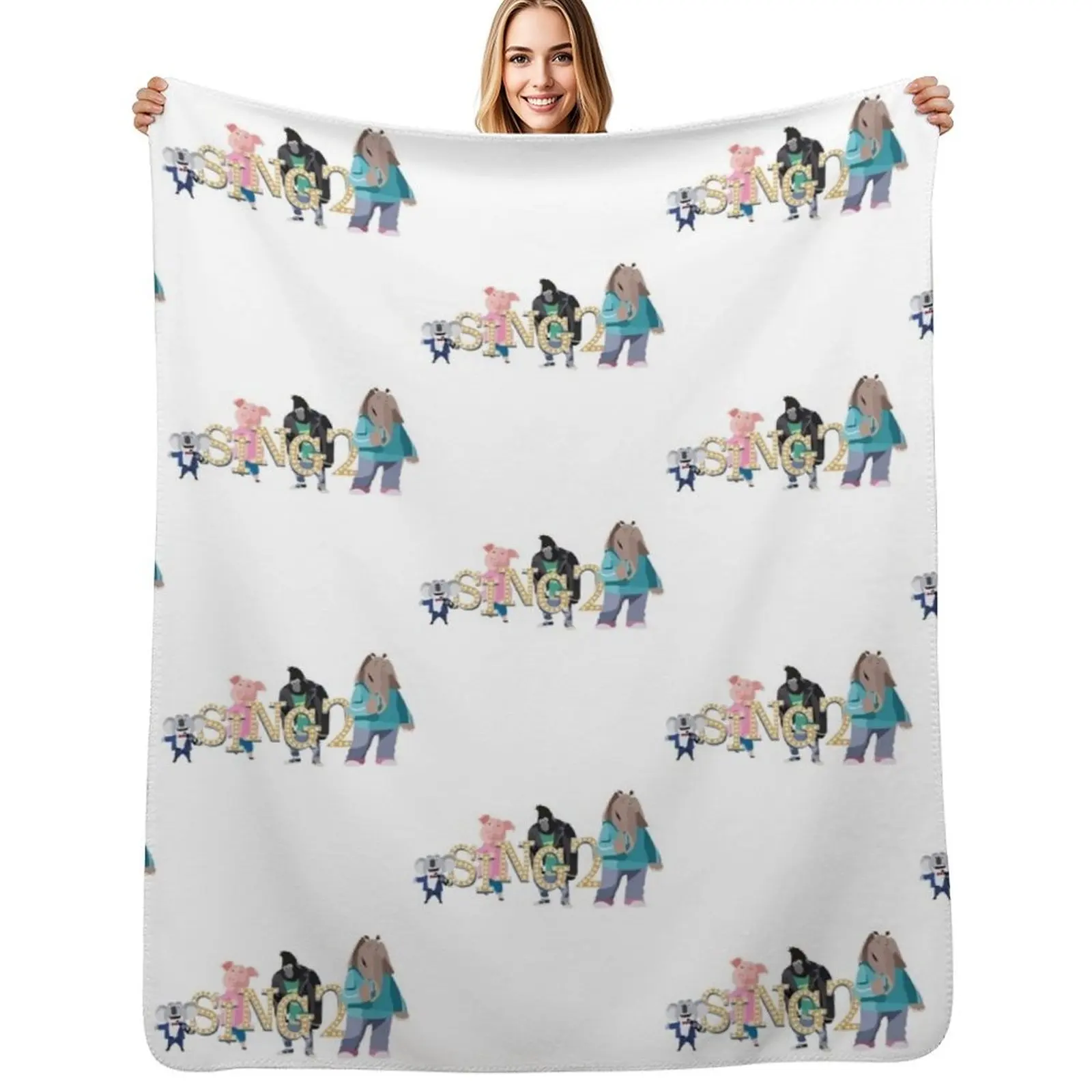 

SING 2 -CHARACTERS Throw Blanket for sofa Blankets Sofas Of Decoration Extra Large Throw Softest Blankets