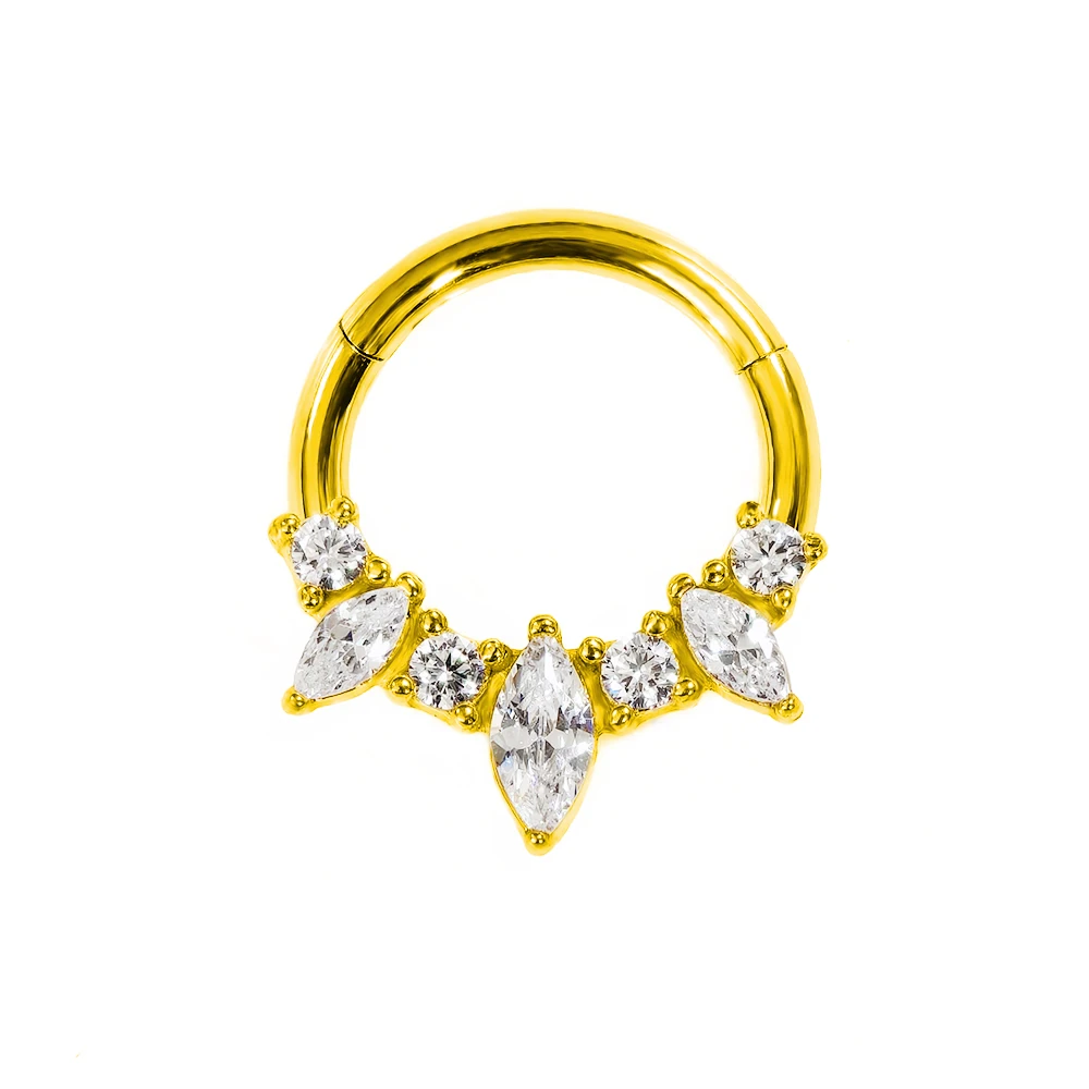 Flower Shape Nose Ring Septum Clicker, Body Piercing