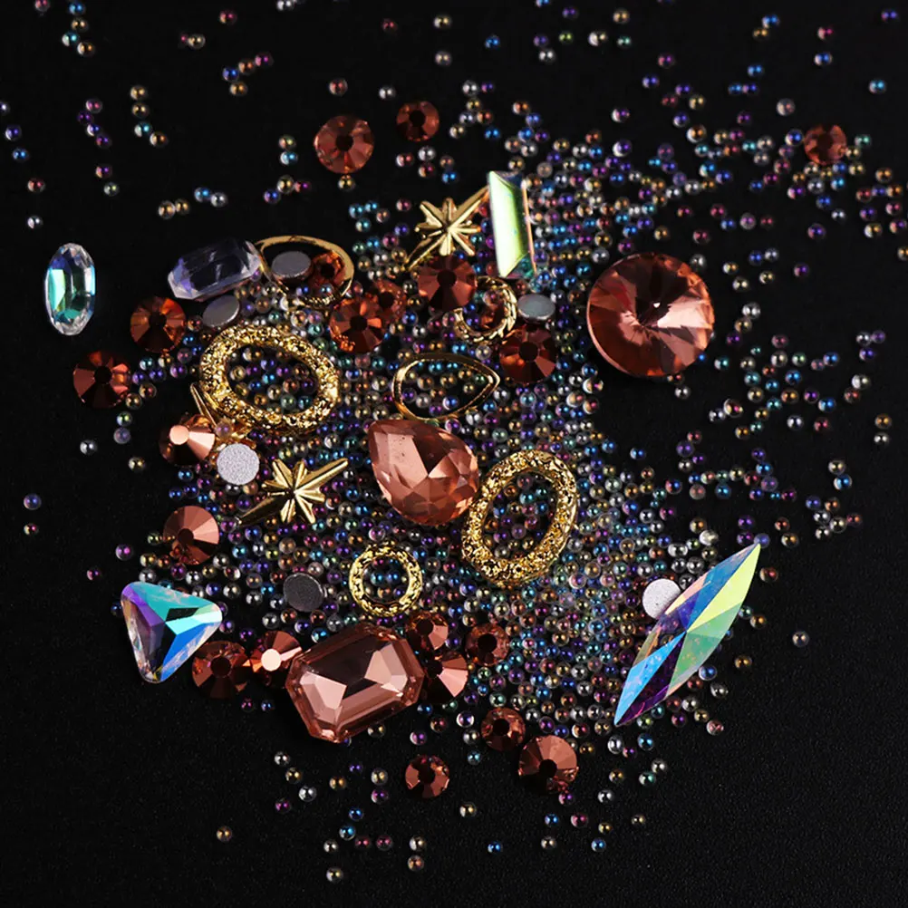 

Nail Charms Decorative Shiny Rhinestones Diy Manicure Kit For Party Wedding Girl Gift Nail Art Supplies Decorations