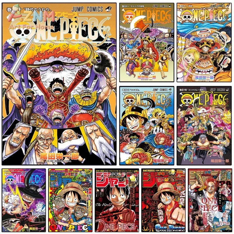 One Piece Final Saga Manga Volume Cover Canvas Wall Art Unframed Canvas Painting Home Bedroom Living Room Decor Anime Poster Gif
